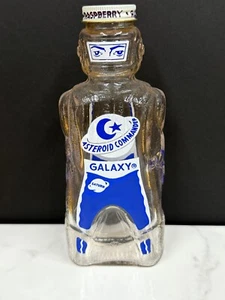 Asteroid Commander Dk Blue Galaxy Syrup Bottle and Coin Bank 1950s Vintage Nice - Picture 1 of 6