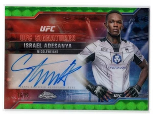 2025 Topps UFC Signatures Israel Adesanya #SIG-IA Green Geometric Auto /99 - Picture 1 of 2