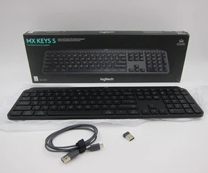 Logitech MX Keys S Wireless Bluetooth Keyboard Graphite FOR PARTS / REPAIR - Picture 1 of 3