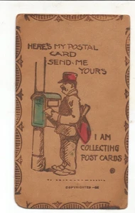 LEDERPOSTKARTE POSTBOTE SAMMELPOSTKARTEN 1905 BRIEFKASTEN BERUF - Bild 1 von 1