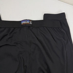 Patagonia Capilene Base Layer Pants Black Womens Small Leggings Vintage Made USA - Picture 1 of 10