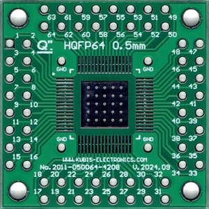 HQFP64, eTQFP64, HTQFP64, TQFP64-EP, PowerTQFP64 0.50mm(0.02") to 4xIDC2x8 [CA] - Picture 1 of 2