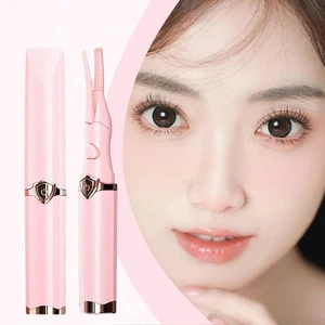 USB Rechargeable Electric Heated Eyelash Curler Long Lasting Toolss Makeup J7Q1 - Picture 1 of 13