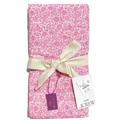 New J. Crew floral napkins made in Liberty fabric in Resort Pink
