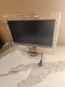 Skyworth 13" LED HDTV Model SLTV-1319AP Transparent Prison TV, HDMI, TESTED - Picture 1 of 6