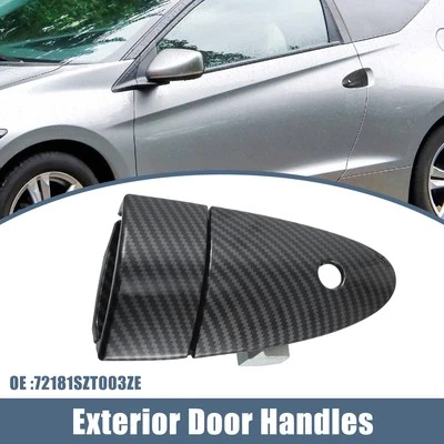Front Left Car Exterior Door Handle Carbon Fiber Pattern Fit for Honda CRZ - Imagem 1 de 4