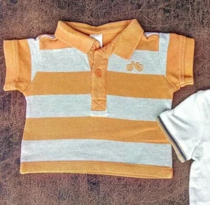 Kurzarmshirt Polo, Baby club, Gr 62, 2-4 Monate Poloshirt Baby Sommer Orange - Bild 1 von 6