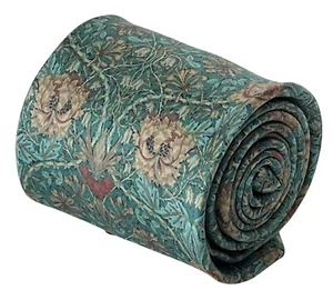 green william morris pimpernel mens neck-tie by Frederick Thomas Ties - Picture 1 of 6