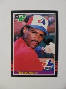 Tarjeta de béisbol Tim Raines 1985 Donruss Leaf #218 Montreal Expos - Imagen 1 de 2