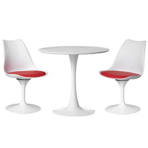 New Mid-Century Modern Swivel Tulip Side Chair with Comfortable Cushioned Seat - Picture 1 of 17