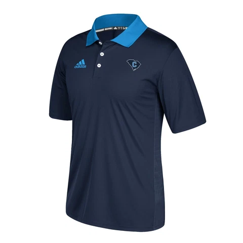 The Citadel Bulldogs NCAA Adidas Men's  Navy Blue HD Coaches Polo Shirt Cover