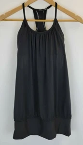 Lululemon NO LIMITS Power Y Zippy Black Tank Top Built-In Bra Size 4 - Picture 1 of 8