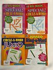 Lot of 4 Kappa Big Book Special Ring-A-Word Circle-A-Word Puzzle Books 2020/2021