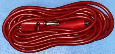 (Rojo) Pomona Cable 12 Pies Banana Plug a Abrazadera de Coimán Foto 1 de 4