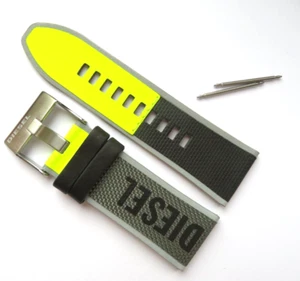 DIESEL Original Ersatzband Nylon DZ7429 Uhrband Grau Neon watch strap 28 mm - Picture 1 of 5