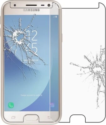 Per SAMSUNG GALAXY J3 2017 Cover Custodia Trasparente più Pellicola Vetro temper - Immagine 1 di 2