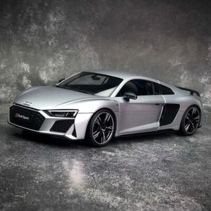 1/18 Scale Audi R8 Coupe 2021 open close diecast by Kengfai Metallic SIlver - Picture 1 of 10