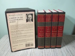 WINSTON CHURCHHILL 4VOL HISTORY OF THE ENGLISH-SPEAKING PEOPLES W/CASE - Imagen 1 de 10