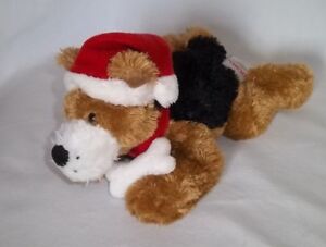 GUND Plush CHESTERFIELD DOG 88426 Christmas Puppy BONE Santa Hat Stuffed Animal