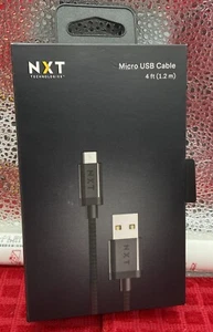 NXT Tech 4 Ft. USB-A to Micro-USB Charging Cable for Samsung/Android, Black54334 - Picture 1 of 6