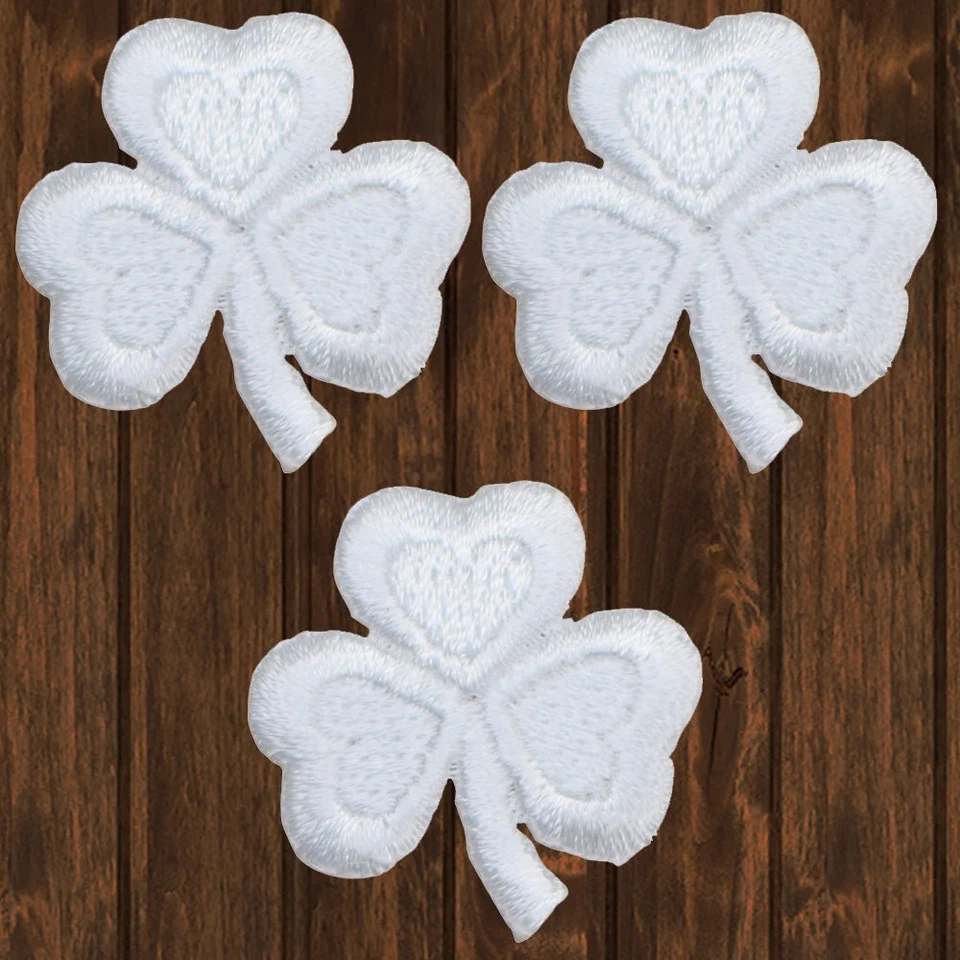 Shamrock Embroidered Patch — 3-Pack — Iron On - Image 1 of 1