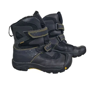 Keen Big Kid Insulated Snow Boots Size 5 200g Black Winter High Tall Kalamazoo - Picture 1 of 9