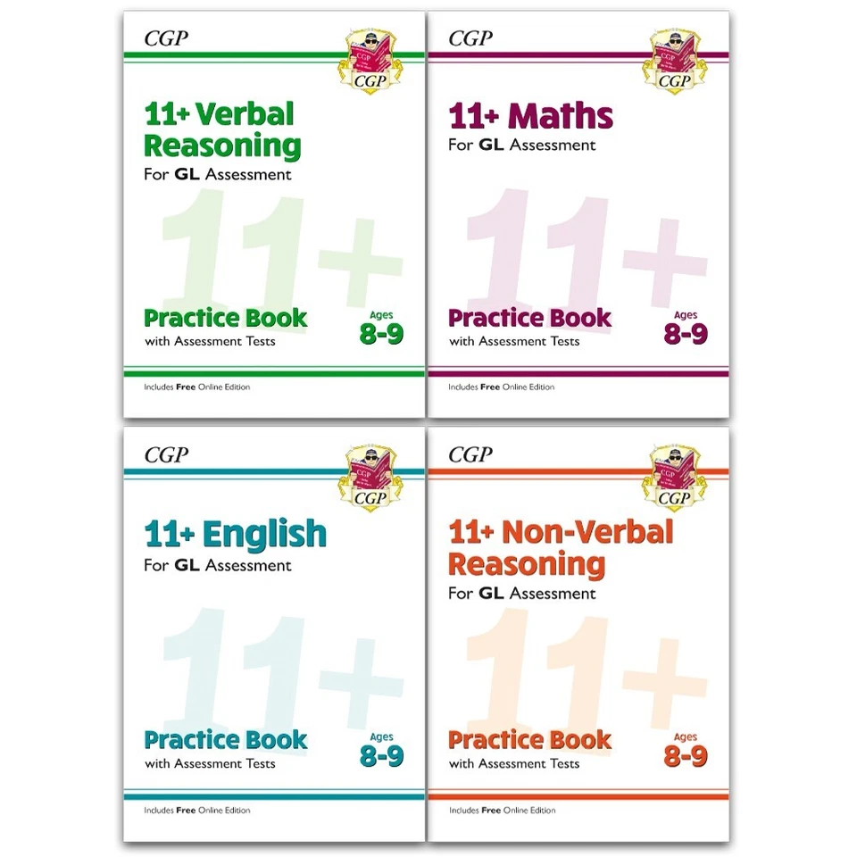 11+ GL Ages 8-9 Practice Book; Assessment Tests 4 Books Set - Image 1 of 4