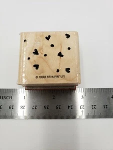 RUBBER STAMP  Small Hearts & Dots  (21DL) - Picture 1 of 2