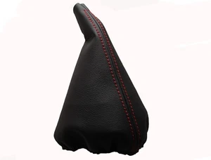 BMW X5 E53 (2000-2007) Soufflet Levier De Vitesse 100% Cuir - Couture Rouge - Picture 1 of 1