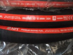 Marine fuel fill hose 1-1/2" ID MPI 350 series Wire reinforced by the Foot - Picture 1 of 4