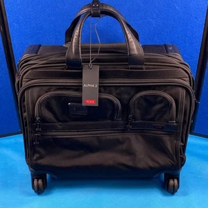 Tumi Alpha 2 Deluxe 4 Wheeled Laptop Case Brief 26627D2 - Picture 1 of 17