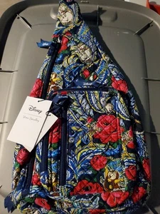 Disney Vera Bradley Beauty & The Beast Bonjour Belle Sling Backpack - Picture 1 of 5
