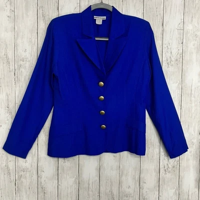 Blazer leve vintage Y2K manga longa colarinho 4 botões dourados frente dinheiro 6P - Imagem 1 de 4