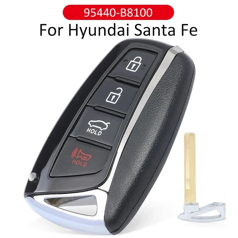 Llave inteligente sin llave para Hyundai Santa Fe 2015-2018 4 botones mando a distancia 95440-B8100 Foto 1 de 1