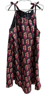 Crewcuts Girls 10 Tie Shoulder Dress Cocoa Block Print Sundress Back To School - Picture 1 of 6
