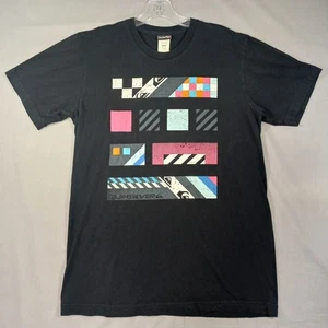 Vtg Quiksilver Shirt Mens Medium Black Graphic Geometric Blocks Skater Tee USA - Picture 1 of 7
