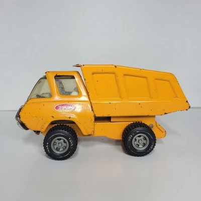 Vintage 1970's Tonka Dump Truck Mini-Series Orange Pressed Steel 9” Made in USA - Image 1 of 4