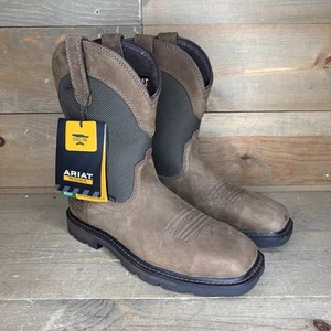 New Ariat 10015196 Groundbreaker Square Steel Toe Work Boot Men's Size 7 D Med - Picture 1 of 11