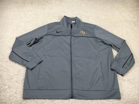 UCF Knights Jacket Mens Extra Large Gray Nike Full Zip Embroidered Logo Dri-Fit Cover
