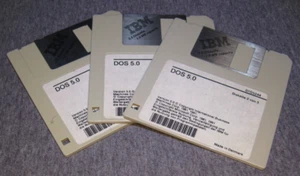 Discos IBM originales vintage para instalar DOS 5.0 en PC - Imagen 1 de 1
