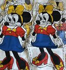 Vintage Posten Disney Minnie Mouse Pluto Dopey Daffy Ameritex Stoffpaneele schneiden & nähen