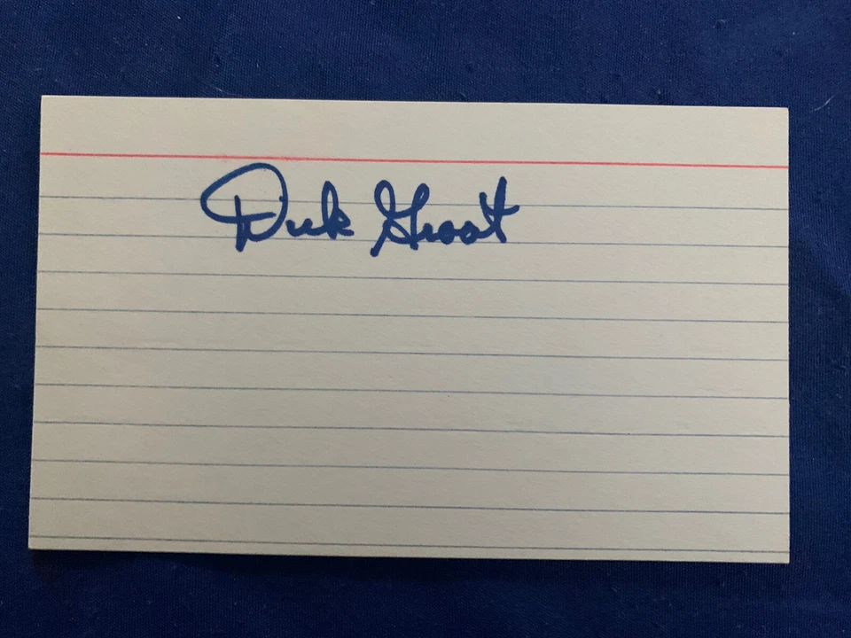 Dick Groat autographed index card  - Image 1 of 1