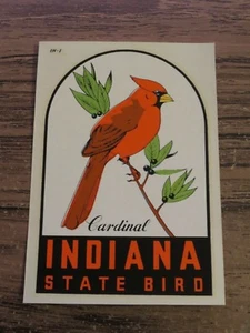 Vintage Indianer Vogel Staat Reise Souvenir Aufkleber  - Bild 1 von 1