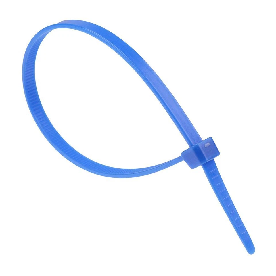 Abraçadeira com zíper azul 4,8 mm x 200 mm - Pacote com 100 - Imagem 1 de 1