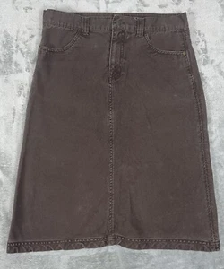 Royal Robbins Women's Size 6 Dark Brown Casual Denim Skirt Waist 29" - Imagen 1 de 10