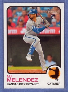 Tarjeta de novato Topps Heritage 2022 número alto MJ Meléndez #586 Royals RC QTY - Imagen 1 de 2