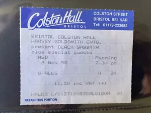 Black Sabbath Ticket 1995 - Imagen 1 de 1