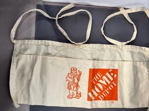 Grembiule per unghie vintage Home Depot 2 tasche vita tela bianca - Foto 1 di 4