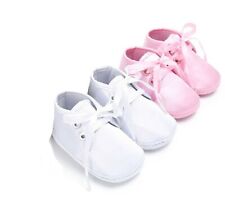 Baby Shower Boy Kid Girl White Or Pink Christening Wedding Party first Shoes 