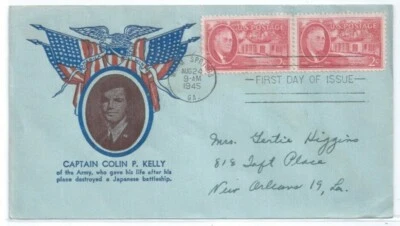 US FDC 931 pr FDR 1945 Warm Springs UNKNOWN WWII Patriotic First Day Cover - Image 1 of 2